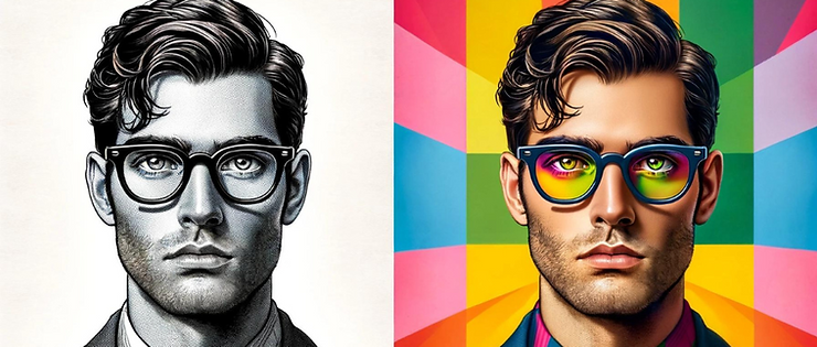 Black-and-white color